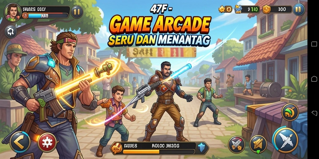 Gameplay seru dan cepat dari game Arcade 47F.