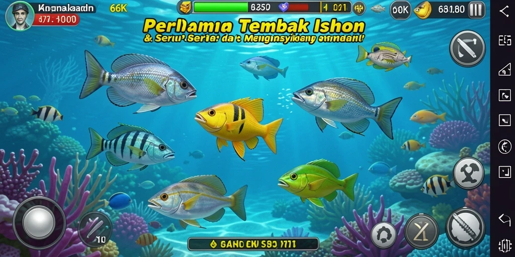 Screenshot gameplay Tembak Ikan yang seru di 66K.