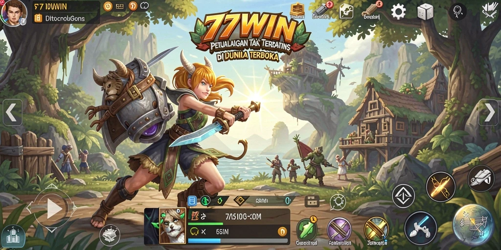 Gameplay seru 77WIN dalam dunia terbuka yang luas dan detail.