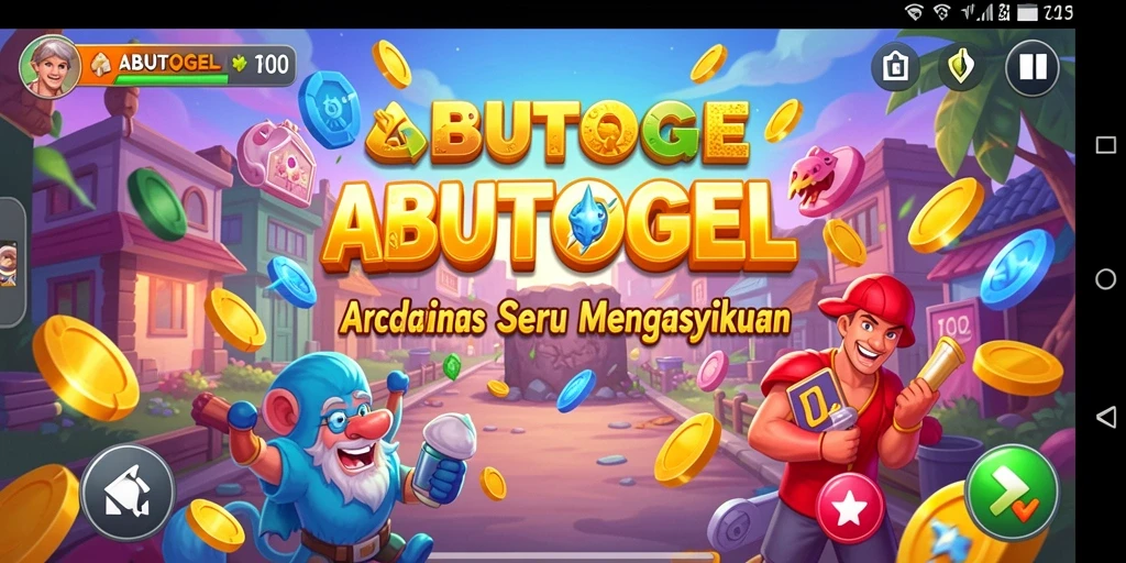 Tampilan gameplay menarik dari ABUTOGEL dengan tantangan Arcade.