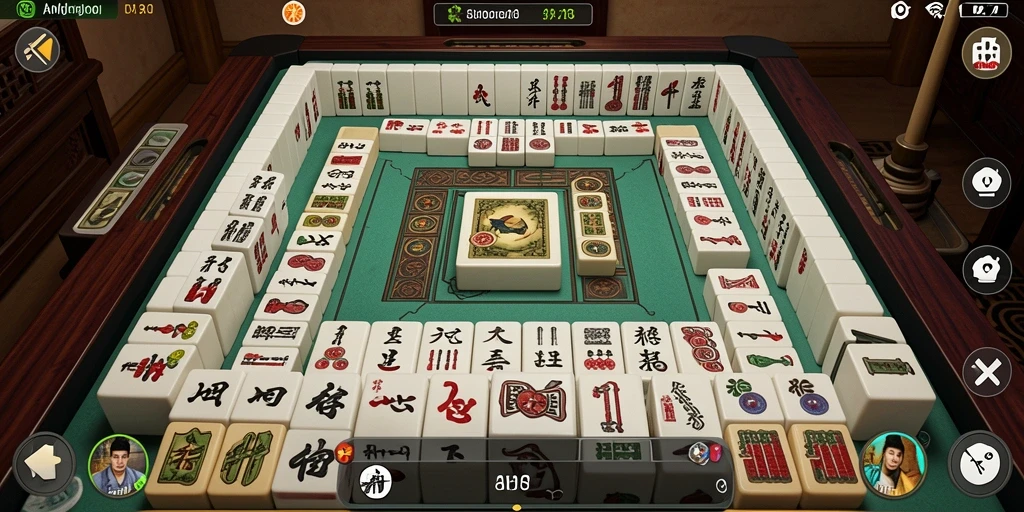 Tampilan gameplay menawan dengan ubin Mahjong yang indah.