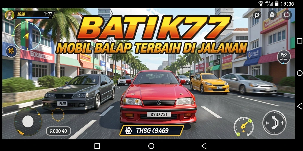 Gameplay menegangkan di jalanan dengan mobil balap.