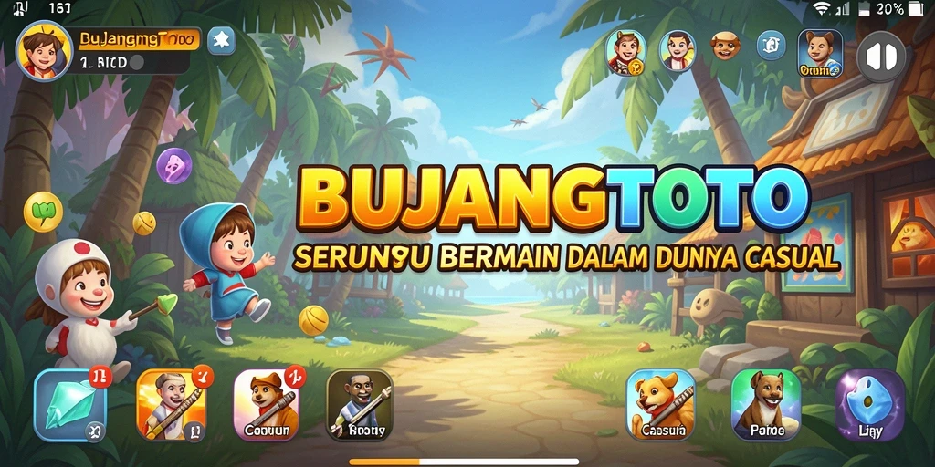 Screenshot utama BUJANGTOTO menunjukkan keseruan gameplay Casual.