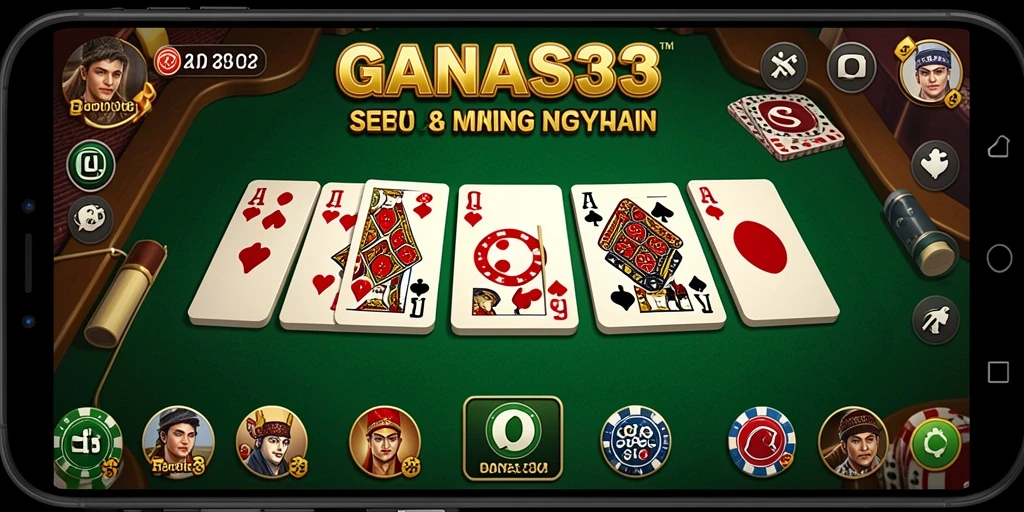Tampilan seru permainan Domino di GANAS33 dengan banyak pemain.