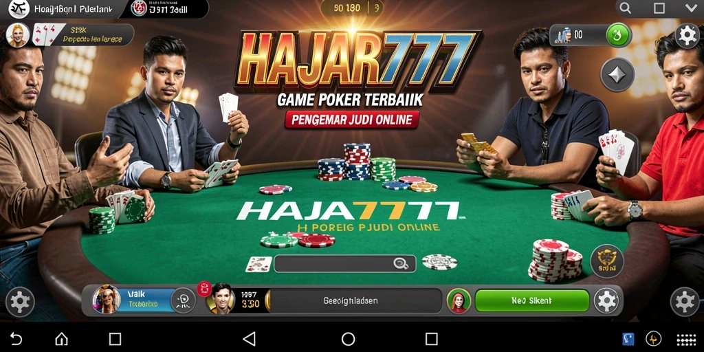 Gameplay seru di HAJAR777 yang memperlihatkan aksi poker.