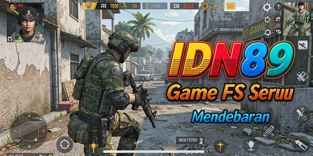 Screenshot IDN89 menampilkan aksi mendebarkan dalam game FPS.