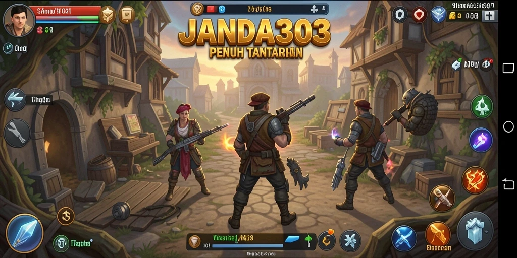 Screenshot utama JANDA303 menampilkan aksi strategis yang mendebarkan.