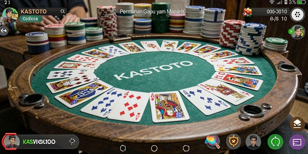Tampilan menarik dari gameplay Gaple di KASTOTO.
