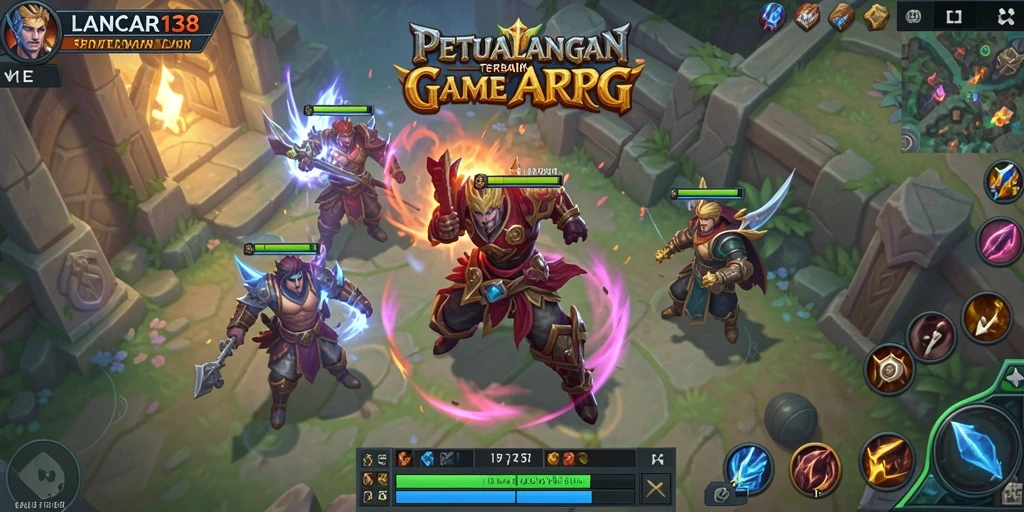 Screenshot menunjukkan aksi seru dalam pertarungan ARPG.
