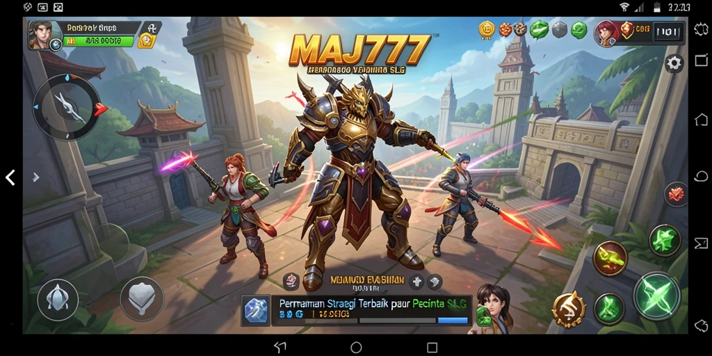 Tampilan gameplay MAJ777 menampilkan strategi pertarungan yang dinamis.