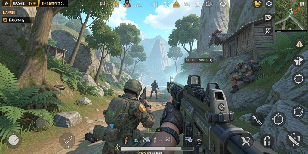 Tampilan gameplay seru dalam aksi TPS di MASBRO12.