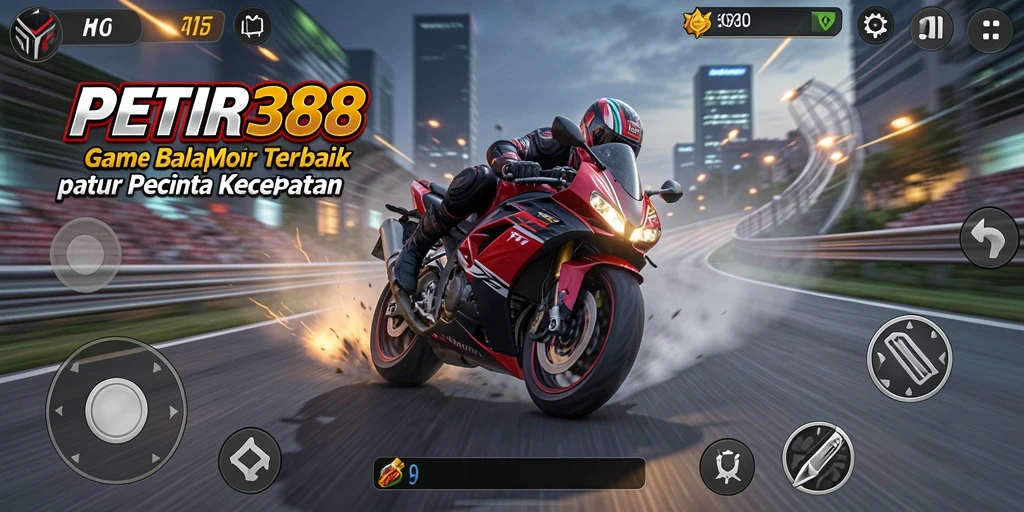 Tampilan menarik dari gameplay balap motor yang seru.