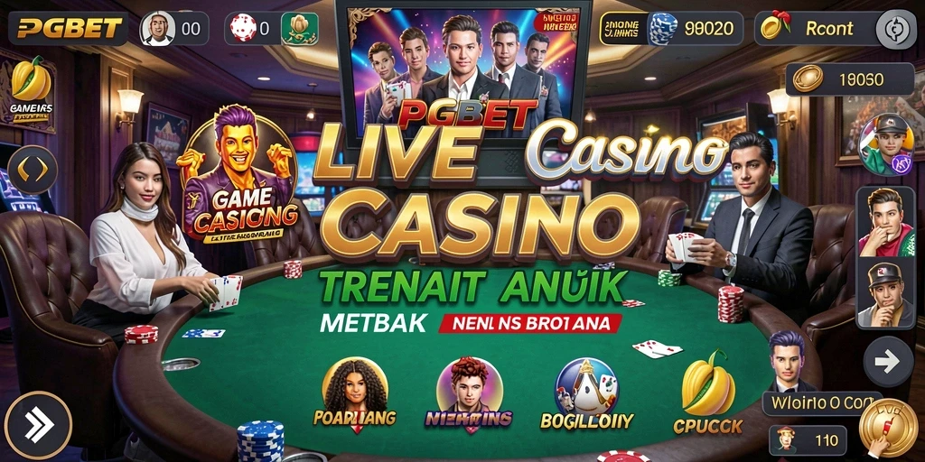 Tampilan menangkap momen seru saat bermain Live Casino di PGBET.