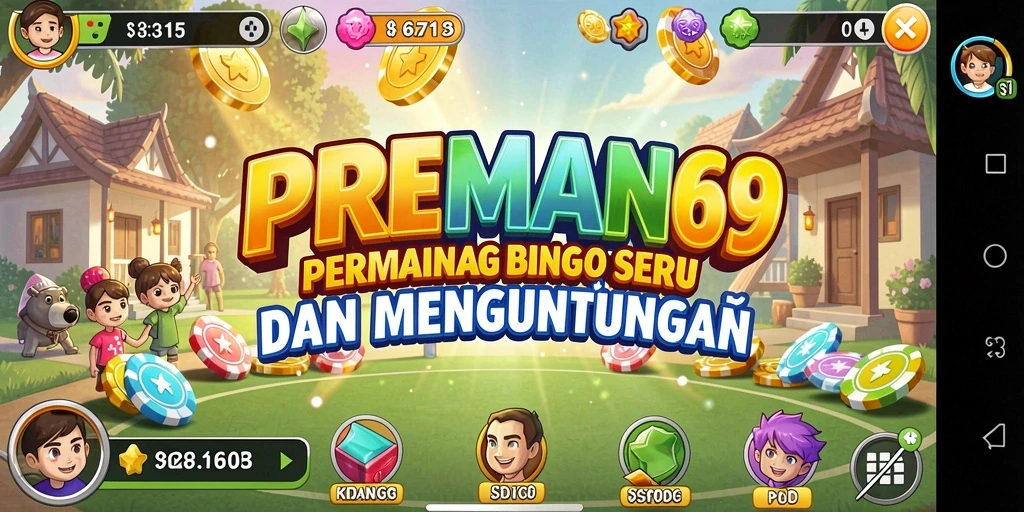 Tangkapan layar menunjukkan gameplay seru permainan Bingo di PREMAN69.