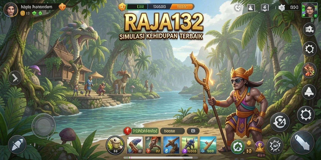 Tampilan gameplay RAJA132 dengan simulasi kehidupan yang menarik.