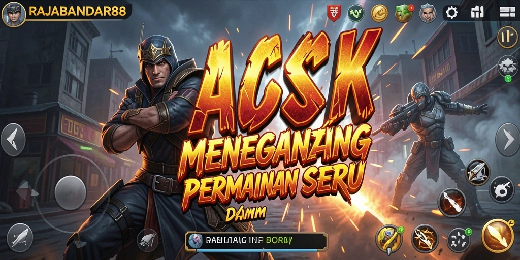 Tangkapan layar menunjukkan pertempuran mendebarkan dalam RAJABANDAR88.