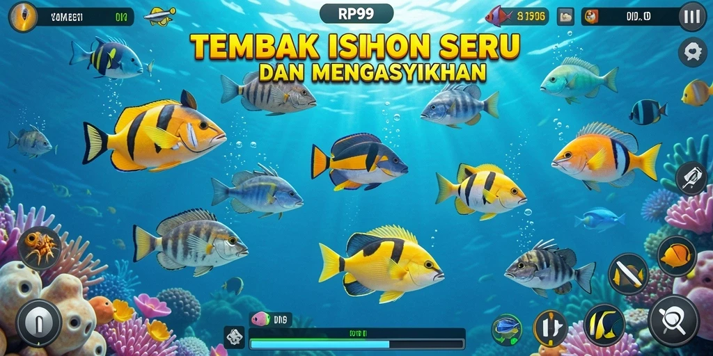 Penangkapan ikan yang seru dalam permainan RP99.