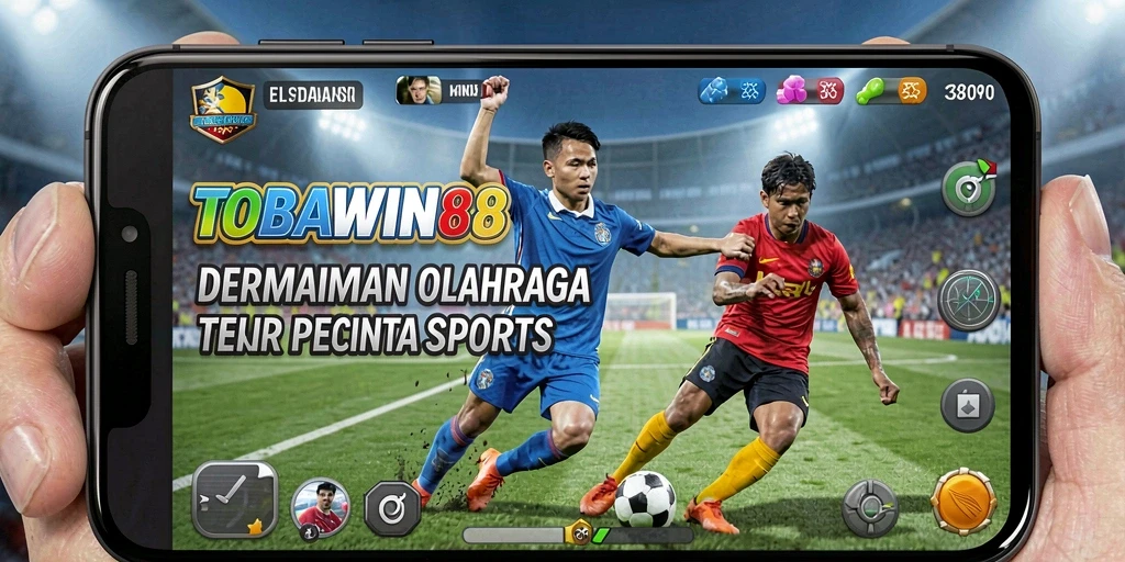 Tangkapan layar utama TOBAWIN88 menampilkan gameplay seru olahraga.