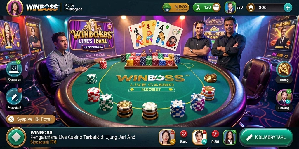 Tampilan gameplay Live Casino yang mendebarkan di WINBOSS.