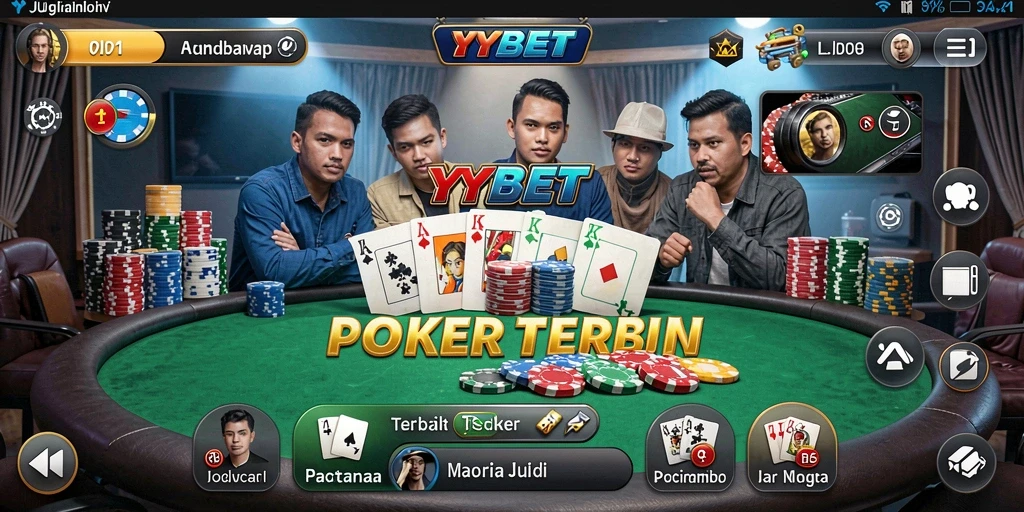 Tampilan gameplay menarik dan seru di YYBET Poker.